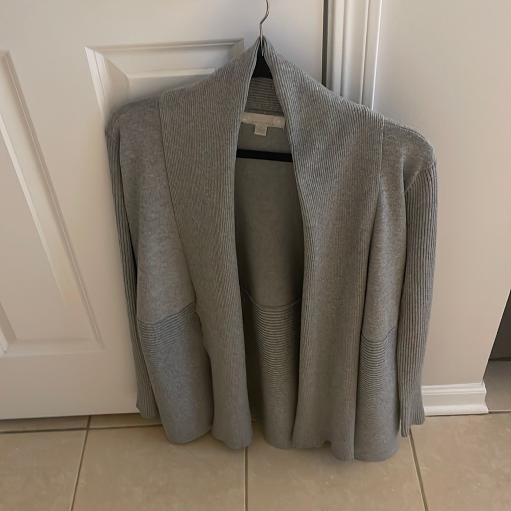Shawl collar Gray Cardigan